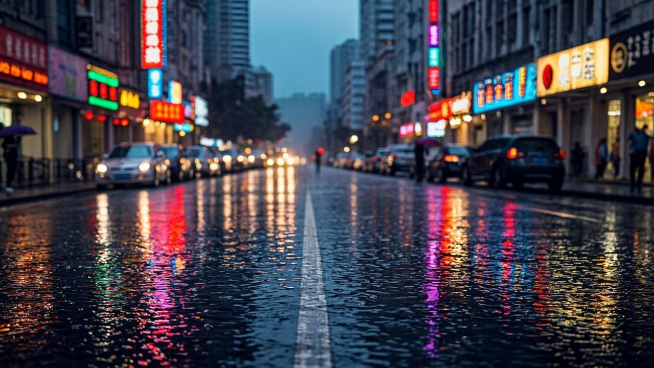 Neon Rain — City wallpaper, click to zoom